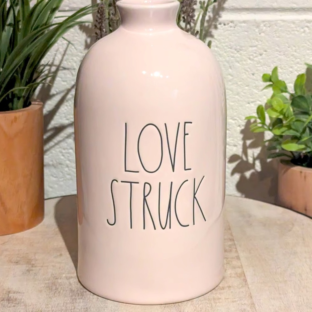 NEW Rae Dunn Love Struck Tall Bud Vase Valentines Day Home Decor Pink Blush